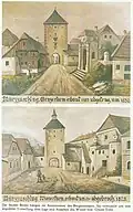Darstellung der 1830 abgetragenen Markttore[1]