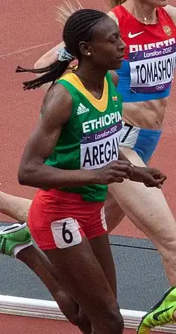 Abeba Aregawi, amtierende Weltmeisterin und Olympiadritte von 2012, errang&nbsp;Silber