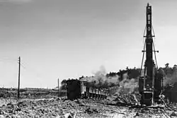 Zug der Abraumbahn der Grube Messel