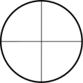 Absehen 6 oder auch Cross Hair, geeignet bei guten Lichtverhältnissen.