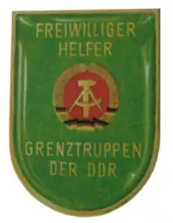 Abzeichen für freiwillige Helfer der Grenztruppen der DDR