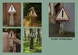 Zusammenstellung mehrerer Hinweise auf allgemeine Gefahrenstellen