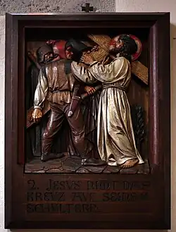 Station 2: Jesus nimmt das Kreuz auf seine Schultern
