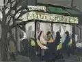 Bistrot in Paris, Öl auf Leinwand, 1961