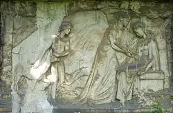 Marmorrelief am Grabmal der Familie Lehnert, Südfriedhof Leipzig, 1907