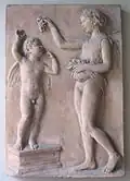 Adolf von Hildebrand: Herbst, 1888, Relief am Lenbachhaus in München