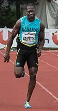 Adrian Griffith Rang fünf in 10,28&nbsp;s
