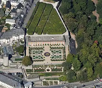 Untere Orangerie mit oberem und unterem Schlossgarten