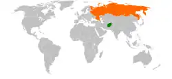 Lage von Russland und Afghanistan