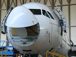 Radom in der Nase eines AIRBUS A320
