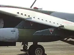 Vortexgenerator beim BAE Harrier