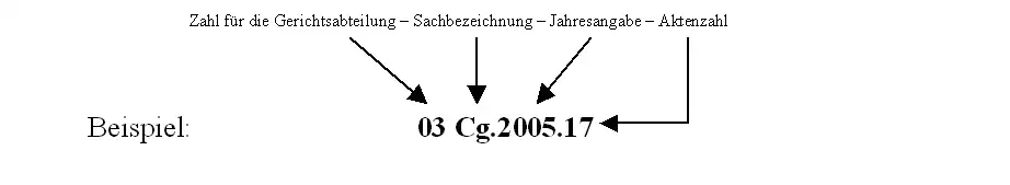 Bildung von Aktenzeichen in Liechtenstein (Gerichte) – Das Aktenzeichen