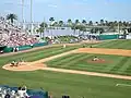Letzter Pitch der Tampa Bay Rays im Stadion im Spring Training am 28. März 2008