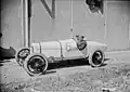 Im Duesenberg GP vor dem Start zum Großen Preis von Frankreich 1921