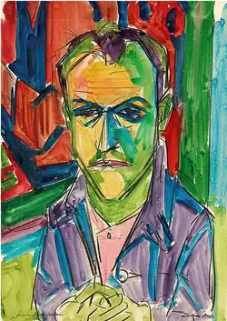 Albert Müller – Bildnis Hermann Scherer, 1924