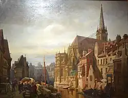 Blick auf die Apsis der Kirche Saint-Pierre in Caen, 1873