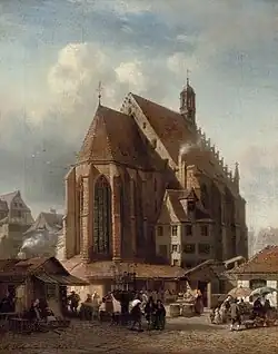 Nürnberg, Ansicht der Frauenkirche, 1856