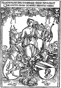 Wappen der Tucher, gemalt von Albrecht Dürer, ca. 1512