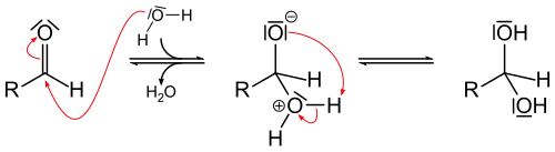 Bildung eines Aldehydhydrates