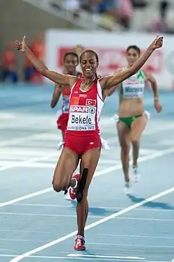 Die gedopte Alemitu Bekele – hier als später disqualifizierte Europameisterin von&nbsp;2010