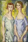 Two Sisters, Öl auf Leinwand, ca. 1924