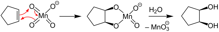 Alkenhydroxylierung mit KMnO4