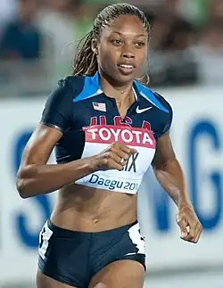 Die später sehr erfolgreiche Allyson Felix scheiterte hier im&nbsp;Viertelfinale