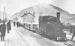 RIIIc-Dampflok an der Strada Statale 50 del Grappa e del Passo Rolle