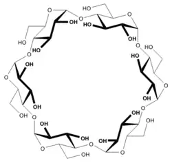 Strukturformel für α-Cyclodextrin