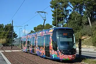 Citadis 205 bzw. Compact des Erstkunden Straßenbahn Aubagne