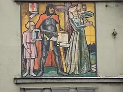 Kachelbild der Sage um 1938, Triester Straße 85