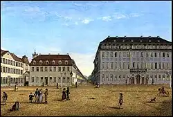 Ernst August Schnittspahn: Blick auf das Palais des Großprinzen Ludwig II. von Hessen, 1871.[3]
