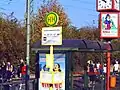 Altes Haltestellenschild-Design