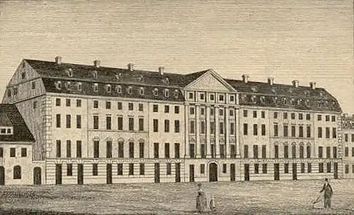 Das alte Paulinum (Vorderpaulinum) in der Universitätsstraße (um 1830)