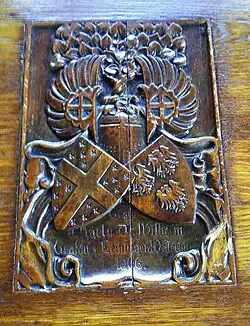 Historischer Ratssaal, Stifterinschrift der Grafen zu Leiningen