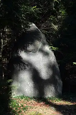 Gedenkstein bezüglich des Flugunfalls