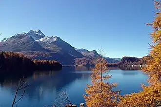 Silsersee, im Hintergrund der Piz da la Margna
