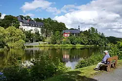 Schloss und Kirche von Stiege