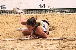 Amanda Smock Rang siebzehn mit 13,48&nbsp;m