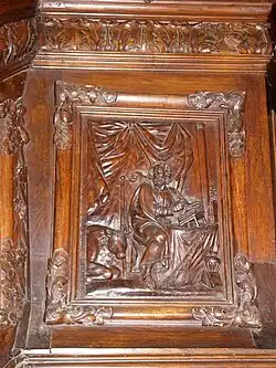 Evangelist Lukas mit Stier