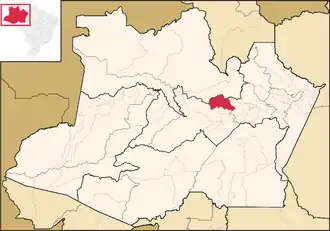 Lage von Caapiranga im Bundesstaat Amazonas