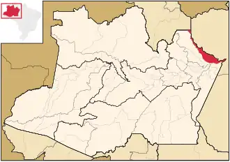 Lage von Nhamundá in Amazonas