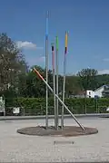 Skulptur Markierungsstäbe