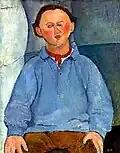 Amedeo Modigliani: Portrait du Sculpteur Oscar Miestchaninoff , 1916 Privatsammlung