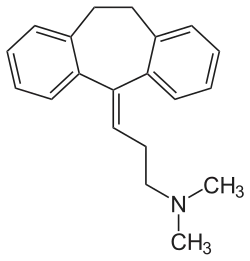 Strukturformel von Amitriptylin