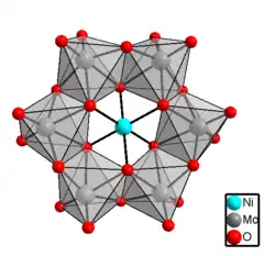 Hexamolybdoniccolatanion in Ammonium-6-molybdoniccolat