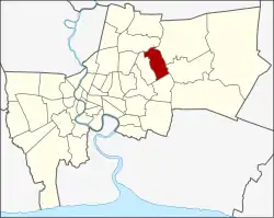 Karte von Bangkok, Thailand mit Khan Na Yao