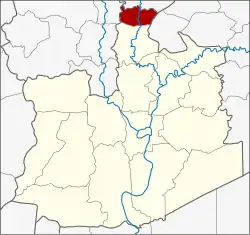 Karte von Ayutthaya, Thailand, mit Ban Phraek