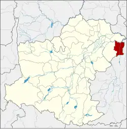 Karte von Nakhon Ratchasima, Thailand, mit Lam Thamenchai