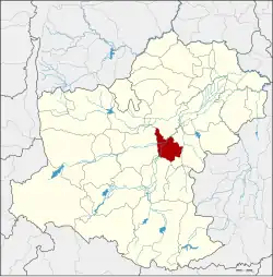 Karte von Nakhon Ratchasima, Thailand, mit Chaloem Phra Kiat